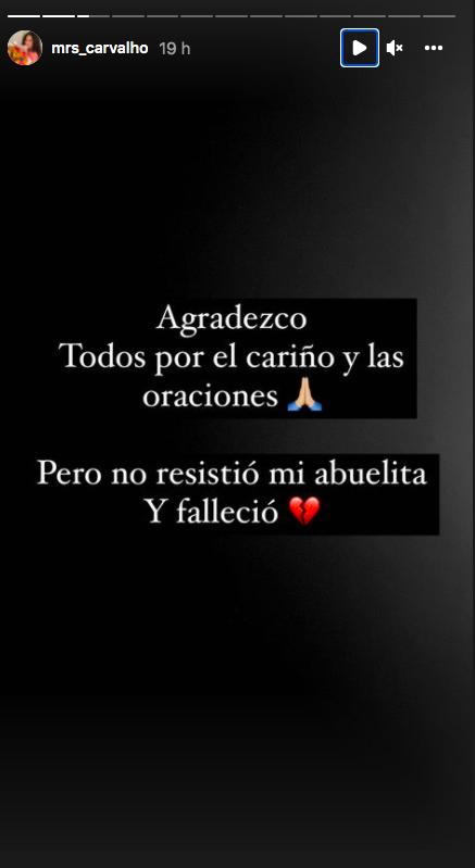 El duro momento de Michelle Carvalho tras muerte de su abuela