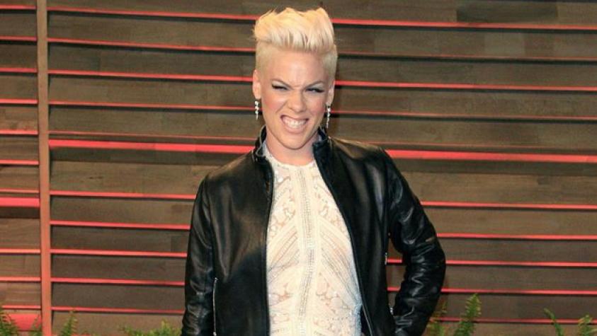 Pink se desnudó por los animales y se tomó foto