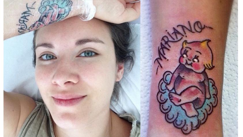 Carlita Jara se hace tatuaje en honor a su hijo