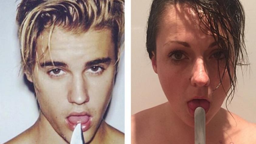 Mujer parodia las fotos de los famosos en Instagram