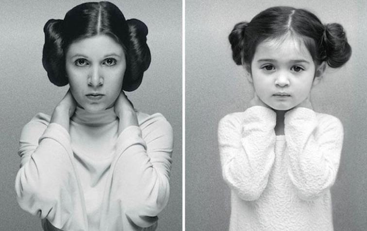 Niña imita a la perfección las fotos de famosas celebridades y se hace viral