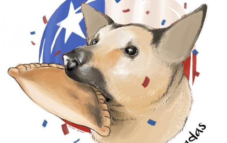 Perrito se hizo viral por robarse una empanada en medio de despacho en vivo