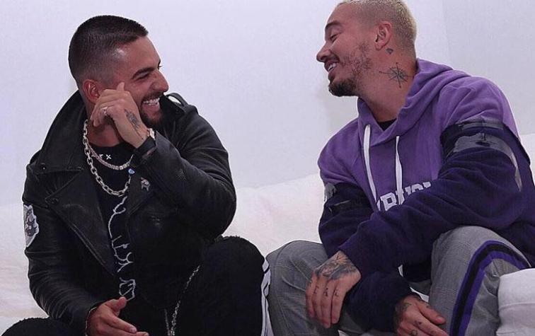 ¿Se viene una colaboración?: J Balvin y Maluma publican foto juntos e ilusionan a sus fans