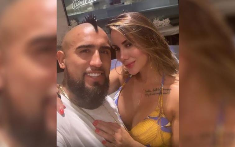 Arturo Vidal lanzó fuegos artificiales para sorprender a su polola en su cumpleaños