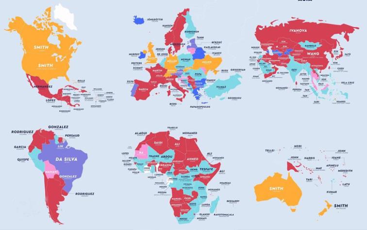 Estos son los apellidos más comunes del mundo