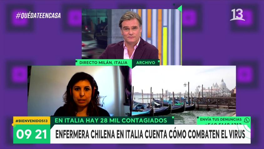Enfermera chilena en Italia llama a tomar conciencia por coronavirus: "vivo con temor"
