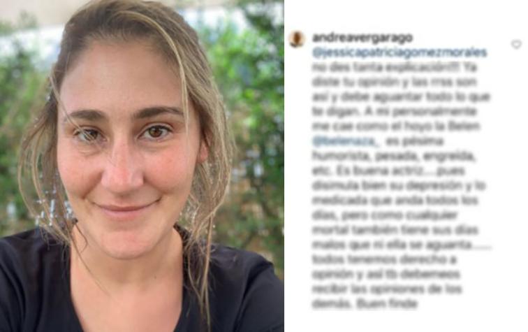 Belén Mora expuso en su Instagram violento comentario hacia ella