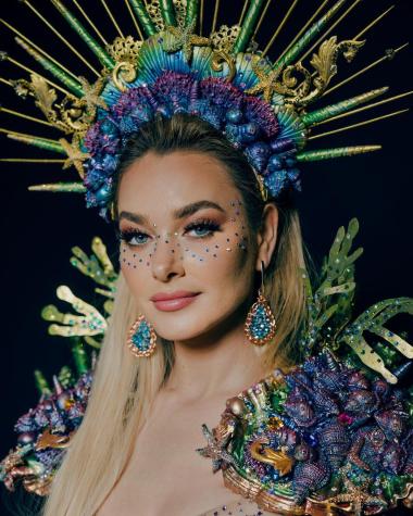 Daniela Nicolás muestra su traje típico para el Miss Universo