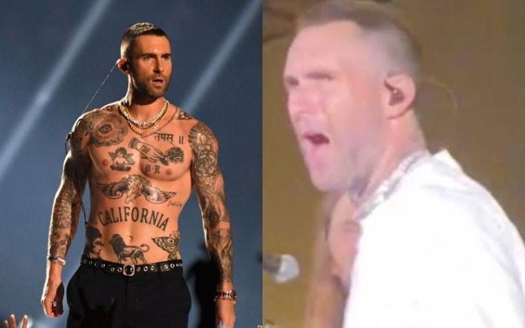 ¡No cambia! Adam Levine reacciona "con asco" luego de que una fan subiera al escenario