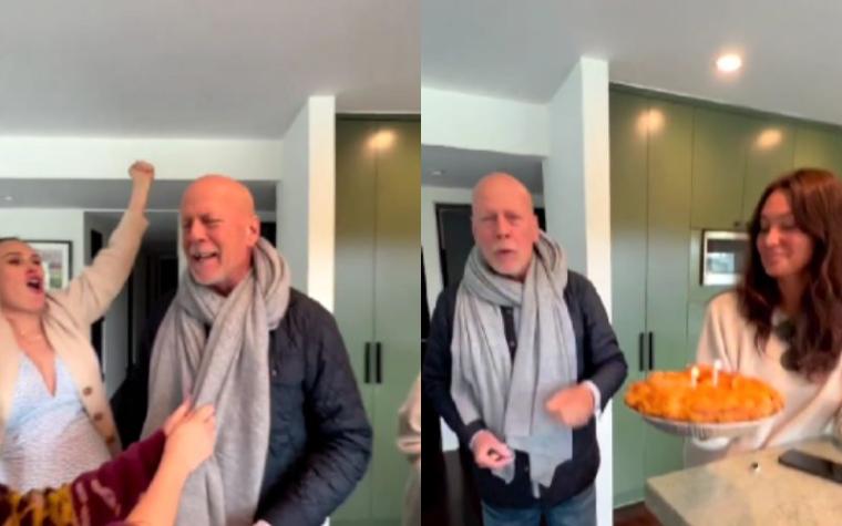 Así fue la emotiva celebración de cumpleaños de Bruce Willis