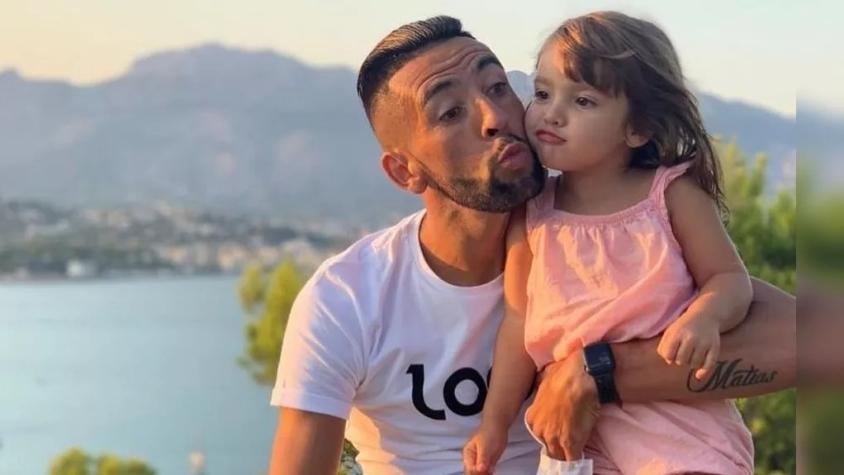 Mauricio Isla y su hija