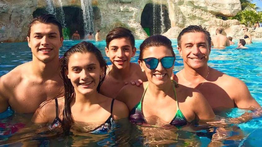 Fernando Solabarrieta, Ivette Vergara y sus hijos