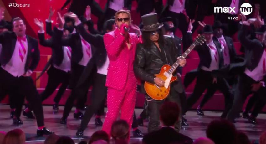 Ryan Gosling y Slash la rompieron con su presentación en los Premios Oscar 2024