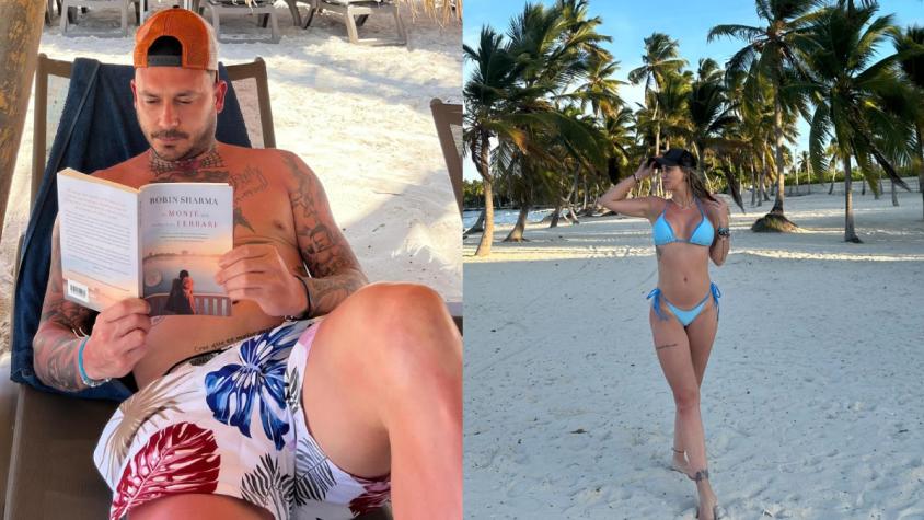 Gissella Gallardo y Mauricio Pinilla de vacaciones con sus hijos