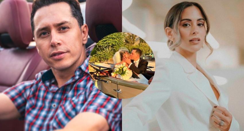 Con un sofisticado y elegante look: Karol Lucero y Fran Virgilio se casaron por la iglesia