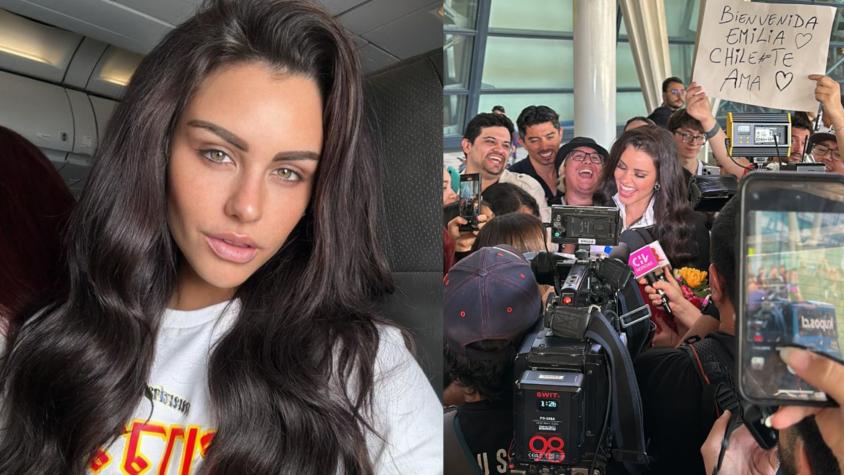 La esperaban cientos de fans: Así fue la llegada de Emilia Dides a Chile tras su aplaudido paso por el Miss Universo